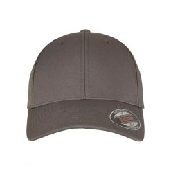 Czapka Z Daszkiem W Kształcie Alfy. Szare czapki z daszkiem damskie FLEXFIT, bez wzorów. Za 77.99 zł.