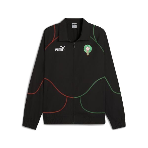 Męska kurtka dresowa Maroko ftblStatement PUMA. Czarne kurtki męskie Puma, m, bez wzorów, z dresówki, sportowe, bez kaptura. Za 459.00 zł.