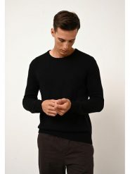 Just Cashmere Kaszmirowy sweter "Gabin" w kolorze czarnym rozmiar: S. Czarne swetry męskie Just Cashmere, s, bez wzorów, z kaszmiru, bez kołnierzyka. Za 565.99 zł.