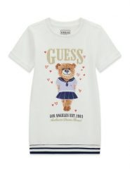 Guess Sukienka codzienna K6RK00 K6YW0 Różowy Regular Fit. Czerwone sukienki dziewczęce Guess, z aplikacjami, z bawełny, bez ramiączek. Za 329.99 zł.