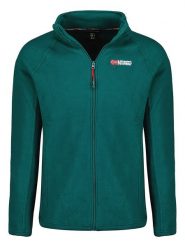 Geographical Norway Kurtka polarowa "Tug" w kolorze ciemnozielonym rozmiar: L. Zielone kurtki męskie Geographical Norway, l, bez wzorów, z materiału, bez kaptura. Za 82.64 zł.