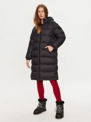 Napapijri Płaszcz zimowy A-Box Logo NP0A4HZ3 Czarny Regular Fit. Czarne kurtki damskie Napapijri, na zimę, xl, bez wzorów, z syntetyku. Za 909.99 zł.