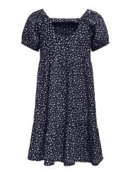 Kids ONLY Sukienka codzienna Salli 15339686 Granatowy Regular Fit. Niebieskie sukienki dziewczęce Kids Only, bez wzorów, z wiskozy, bez ramiączek. Za 69.99 zł.
