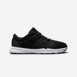 Buty fitness Domyos 100 damskie. Czarne kapcie damskie DOMYOS, z kauczuku. Za 59.99 zł.