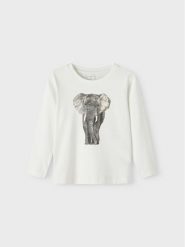 NAME IT Bluzka 13212860 Biały Regular Fit. Białe t-shirty chłopięce Name it, bez wzorów, z bawełny, bez ramiączek. Za 39.99 zł.