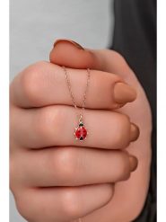 Heliophilia Pozłacany naszyjnik z zawieszką - dł. 42 cm rozmiar: onesize. Czerwone naszyjniki damskie Heliophilia, pozłacane. Za 69.75 zł.