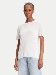 Calvin Klein Sweter LV044A307G Écru Regular Fit. Swetry klasyczne damskie CALVIN KLEIN, m, z wiskozy, bez kołnierzyka. Za 239.99 zł.