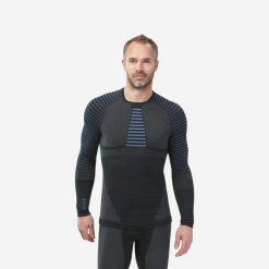 Koszulka termoaktywna narciarska męska Wedze BL 900 seamless. Niebieskie bielizna termoaktywna męska WED'ZE, m, bez wzorów, z elastanu. W wyprzedaży za 179.99 zł.