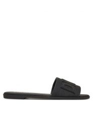 DKNY Klapki Willow K1500528 Czarny. Czarne klapki damskie DKNY, bez wzorów, z materiału, bez obcasa. Za 279.99 zł.
