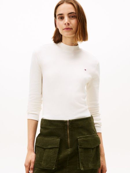 Tommy Hilfiger koszulka z długim rękawem - Kobiety Bawełna biały, XXL. Białe t-shirty damskie Tommy Hilfiger, xxl, bez wzorów, z bawełny, bez kołnierzyka. Za 179.95 zł.