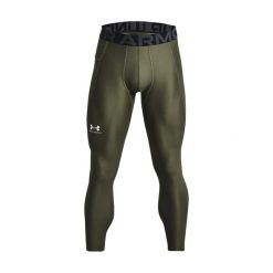 Legginsy Under Armour HeatGear. Białe spodnie sportowe męskie Under Armour, z elastanu. Za 214.84 zł.