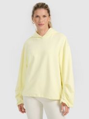 4F Bluza dresowa nierozpinana z kapturem damska - żółta XS. Żółte bluzy z kapturem damskie 4f, xs, z dresówki. W wyprzedaży za 149.99 zł.