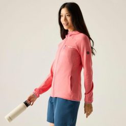 Damska bluza Kadley z kapturem i zamkiem błyskawicznym. Białe bluzy z kapturem damskie Regatta, z elastanu. Za 199.99 zł.