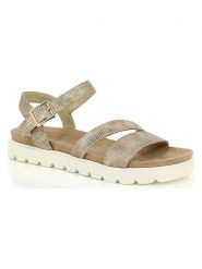 Kimberfeel Sandały "Engy" w kolorze złotym rozmiar: 41. Żółte sandały damskie Kimberfeel, bez wzorów, bez obcasa. Za 130.99 zł.