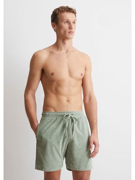 Marc O´Polo Bodywear Szorty w kolorze zielonym rozmiar: XXL. Zielone szorty męskie bez kołnierzyka. Za 104.64 zł.