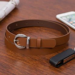 Pasek skórzany BELTIMORE brązowy r.100-115 cm O21. Brązowe paski damskie bez wzorów. Za 45.00 zł.