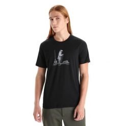 Koszulka Turystyczna Męska Icebreaker Tech Lite II SS Tee Polar Paddle T-Shirt. Czarne t-shirty męskie Icebreaker, l, bez wzorów, z polaru, bez kołnierzyka. Za 219.99 zł.