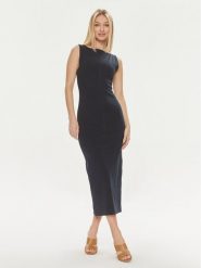 ViCOLO Sukienka codzienna TB0109 Granatowy Slim Fit. Niebieskie sukienki damskie ViCOLO, na co dzień, s, bez wzorów, z bawełny, bez kołnierzyka, bez ramiączek, proste. Za 219.99 zł.
