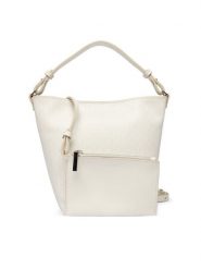 Calvin Klein Torebka Emblem Aop Sm Bucket Crossbody LV04F3506G Biały. Białe torebki klasyczne damskie CALVIN KLEIN, bez wzorów, ze skóry, bez dodatków. Za 449.99 zł.