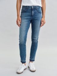 OPUS Dżinsy - Slim fit - w kolorze niebieskim rozmiar: 38/L28. Niebieskie jeansy damskie Opus, z podwyższonym stanem. Za 215.21 zł.