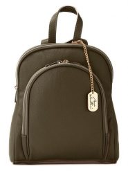 Anna Morellini Skórzany plecak "Breta" w kolorze khaki - 24 x 12 x 30 cm rozmiar: onesize. Brązowe plecaki damskie Anna Morellini, bez wzorów, z materiału. Za 260.99 zł.