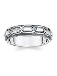 Thomas Sabo Srebrny pierścionek rozmiar: 62. Szare pierścionki damskie thomas sabo, srebrne. Za 284.95 zł.