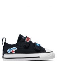 Converse Trampki Chuck Taylor All Star Easy On Sticker Stash A06359C Czarny. Czarne trampki i tenisówki chłopięce Converse, bez wzorów, z materiału, retro, bez zapięcia. Za 179.99 zł.