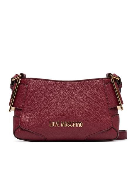 LOVE MOSCHINO Torebka JC4096PP1PLT1552 Bordowy. Czerwone listonoszki damskie Love Moschino, bez wzorów, ze skóry, bez dodatków. Za 919.99 zł.