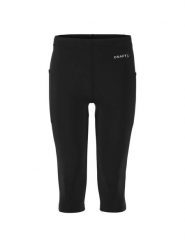 Craft Essence Knickers 3 M – Krótkie spodnie treningowe do kolan – Black. Czarne spodnie materiałowe męskie Craft, bez wzorów, z elastanu. Za 280.00 zł.