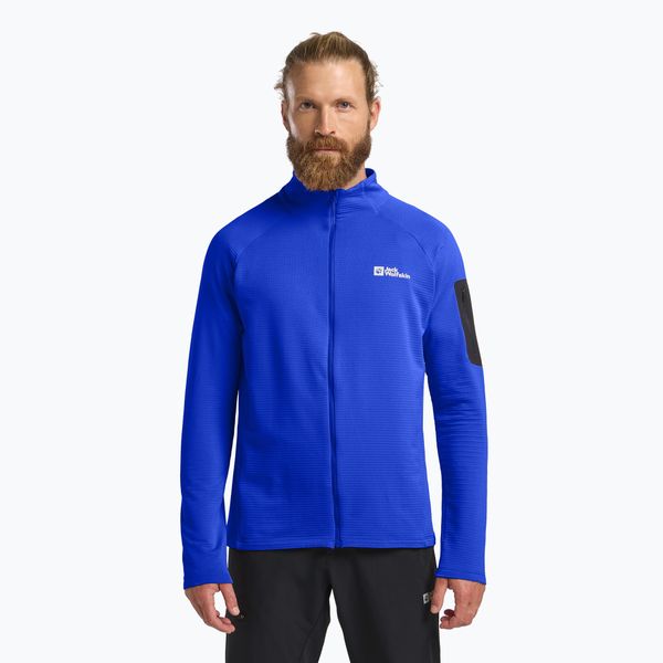 Bluza trekkingowa męska Jack Wolfskin Prelight Full Zip. Niebieskie bluzy bez kaptura męskie Jack Wolfskin, m. Za 329.99 zł.