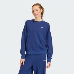 Bluza Seasonal Essentials Colorpop z wyszywaną grafiką. Białe bluzy bez kaptura damskie Adidas, m, bez wzorów, bez ramiączek, bez kaptura. Za 239.00 zł.