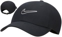 Czapka z daszkiem Nike Club Cap. Czarne czapki męskie Nike, bez wzorów, z bawełny. Za 110.99 zł.
