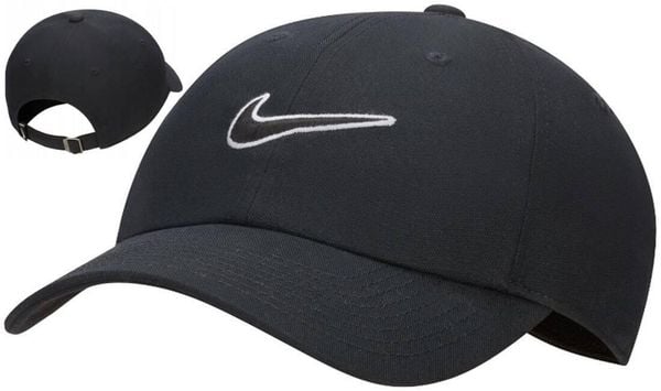 Czapka z daszkiem Nike Club Cap. Czarne czapki męskie Nike, bez wzorów, z bawełny. Za 110.99 zł.