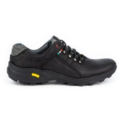 Olivier Męskie buty trekkingowe 296GT czarne. Czarne buty trekkingowe męskie ze skóry, bez zapięcia. Za 319.69 zł.