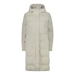 Długa kurtka puchowa z kapturem damska CMP. Białe kurtki damskie CMP, l, bez wzorów, z puchu, z kapturem. W wyprzedaży za 518.60 zł.