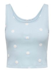 ONLY Top w kolorze błękitnym rozmiar: XL. Niebieskie topy damskie Only, xl, bez wzorów, bez kołnierzyka. Za 42.95 zł.