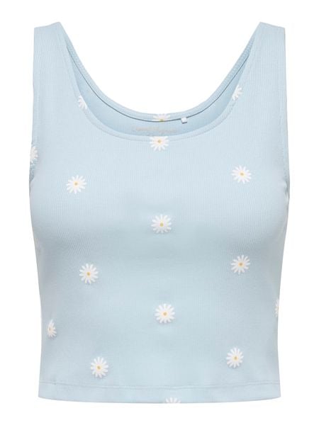 ONLY Top w kolorze błękitnym rozmiar: XL. Niebieskie topy damskie Only, xl, bez wzorów, bez kołnierzyka. Za 42.95 zł.