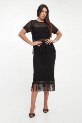 Spódnica midi z frędzlami JOSEPH RIBKOFF. Spódniczki damskie Joseph Ribkoff, s, bez wzorów, midi. Za 839.00 zł.