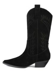 Loft37 Skórzane botki "Crush On U" w kolorze czarnym rozmiar: 38. Czarne botki damskie loft37, eleganckie, bez obcasa, bez zapięcia. Za 567.00 zł.