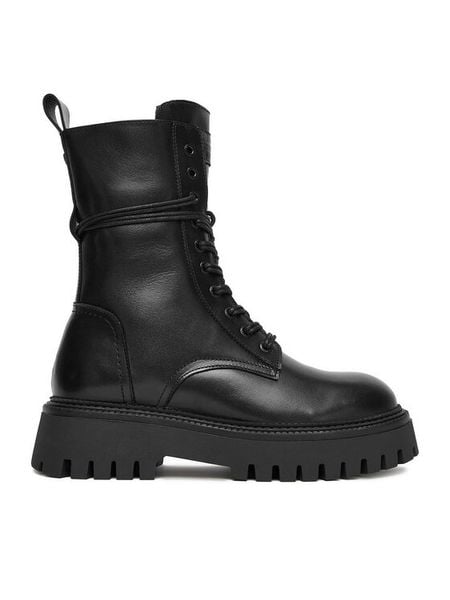 G-Star Raw Trzewiki EO-GEDIZ-8090-25 Czarny. Czarne botki damskie G-Star Raw, ze skóry, retro, bez obcasa, na płaskiej podeszwie, bez zapięcia. Za 479.99 zł.