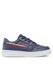 Tommy Hilfiger Sneakersy Stripes Low Cut Lace-Up Sneaker T3X9-32848-1355 S Granatowy. Niebieskie buty sportowe chłopięce Tommy Hilfiger, ze skóry, bez zapięcia. Za 249.99 zł.
