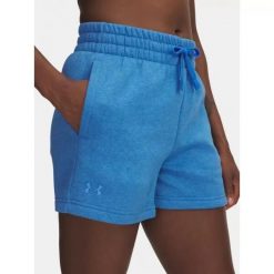 Spodenki Dresowe Damskie Under Armour Krótkie Rival Fleece Short. Niebieskie szorty damskie Under Armour, bez wzorów, z dresówki, sportowe. Za 169.99 zł.