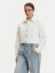 Tommy Jeans Kurtka jeansowa DW0DW21979 Biały Oversize. Białe kurtki damskie Tommy Jeans, m, bez wzorów, z bawełny, bez kaptura. Za 569.99 zł.