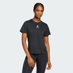 Koszulka Les Mills Graphic. Czarne bluzki damskie Adidas, xl, bez wzorów, bez ramiączek. Za 199.00 zł.
