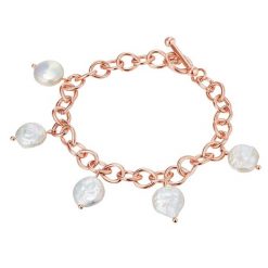 Lulu & Jane Bransoletka z Mosiadz w Różowy złoty Bransoletki 1 ct Damski. Czerwone bransoletki damskie Lulu & Jane, pozłacane. Za 99.99 zł.