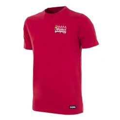 Koszulka dla dorosłych - Mistrzowie Europy Dania 1992 Haft - Czerwony. Czerwone t-shirty sportowe męskie COPA FOOTBALL, m, bez ramiączek, do piłki nożnej. Za 190.70 zł.