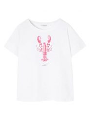 TATUUM Koszulka "Monki" w kolorze białym rozmiar: M. Białe bluzki damskie Tatuum, m, bez wzorów, z bawełny, bez kołnierzyka, bez ramiączek. Za 84.21 zł.