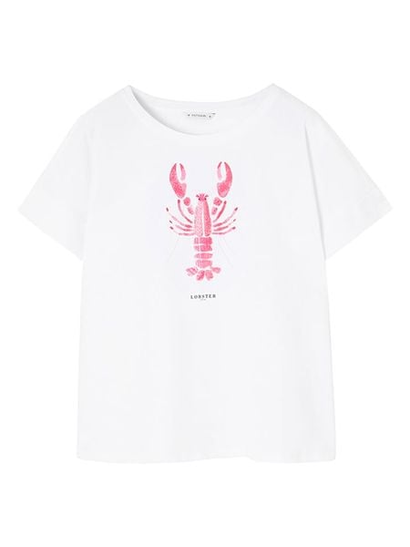 TATUUM Koszulka "Monki" w kolorze białym rozmiar: M. Białe bluzki damskie Tatuum, m, bez wzorów, z bawełny, bez kołnierzyka, bez ramiączek. Za 79.03 zł.