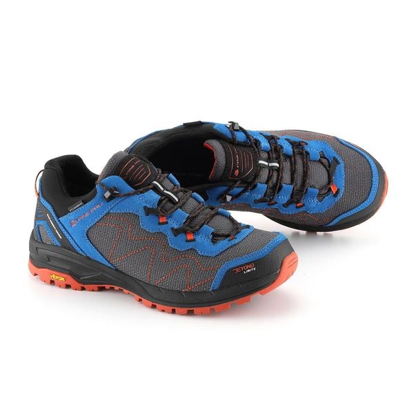Buty niskie trekkingowe męskie Alpine Pro Ibane 2 Vibram. Niebieskie buty trekkingowe męskie Alpine Pro, ze skóry, bez zapięcia, trekkingowe. W wyprzedaży za 569.00 zł.