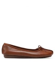 Clarks Baleriny Freckle Ice 203529304 Brązowy. Brązowe baleriny damskie Clarks, bez wzorów, ze skóry, bez obcasa. Za 239.99 zł.